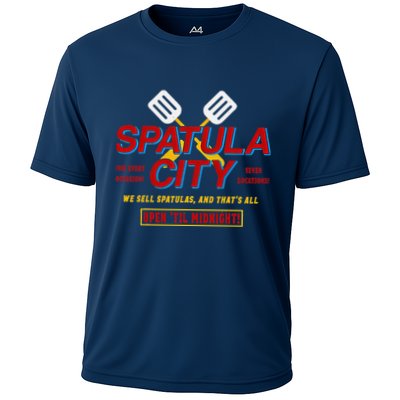 Spatula City Funny Cooling Performance Crew T-Shirt