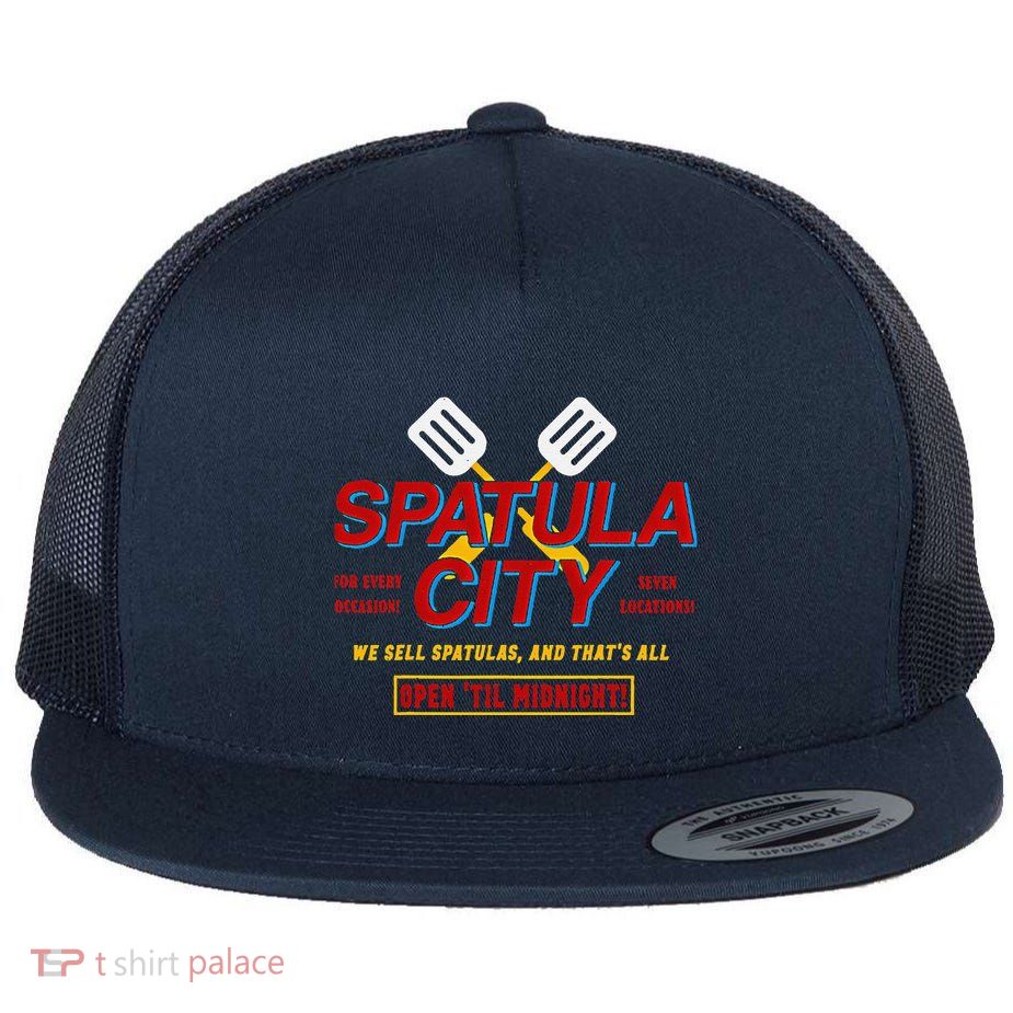 Spatula City Funny Flat Bill Trucker Hat