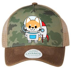 Shiba Cute Fox Rocket Ship Cartoon Legacy Tie Dye Trucker Hat