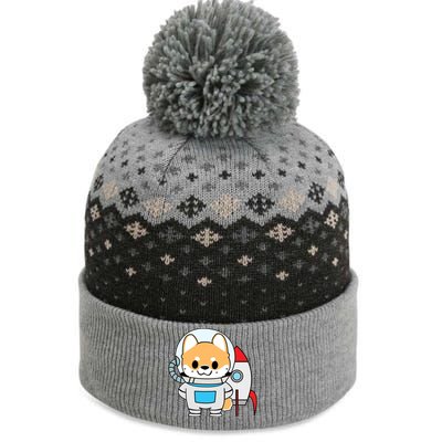 Shiba Cute Fox Rocket Ship Cartoon The Baniff Cuffed Pom Beanie