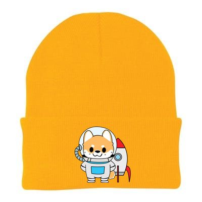 Shiba Cute Fox Rocket Ship Cartoon Knit Cap Winter Beanie