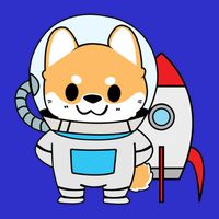 Shiba Cute Fox Rocket Ship Cartoon 16 in Basic Backpack