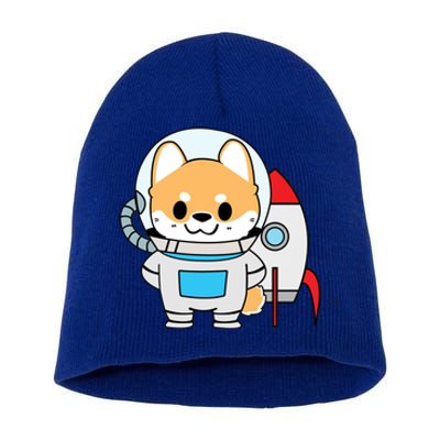 Shiba Cute Fox Rocket Ship Cartoon Short Acrylic Beanie