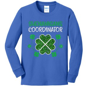 Shenanigans Coordinator Funny St Patricks Day Teacher Kids Long Sleeve Shirt