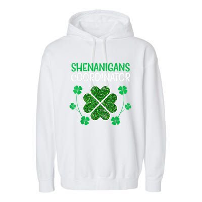 Shenanigans Coordinator Funny St Patricks Day Teacher Garment-Dyed Fleece Hoodie