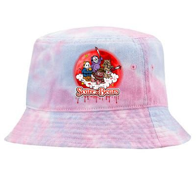 Scary Care Funny Halloween Scare Bears Horror Faces Tie-Dyed Bucket Hat