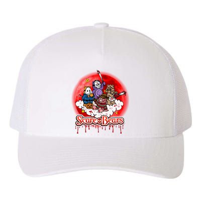 Scary Care Funny Halloween Scare Bears Horror Faces Yupoong Adult 5-Panel Trucker Hat