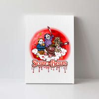 Scary Care Funny Halloween Scare Bears Horror Faces Canvas