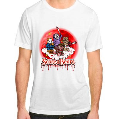 Scary Care Funny Halloween Scare Bears Horror Faces Adult ChromaSoft Performance T-Shirt