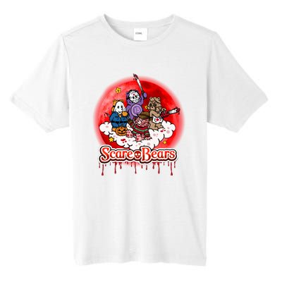 Scary Care Funny Halloween Scare Bears Horror Faces Tall Fusion ChromaSoft Performance T-Shirt