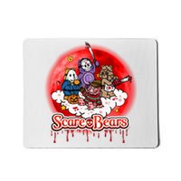 Scary Care Funny Halloween Scare Bears Horror Faces Mousepad