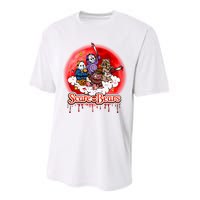 Scary Care Funny Halloween Scare Bears Horror Faces Performance Sprint T-Shirt