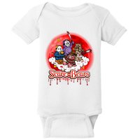 Scary Care Funny Halloween Scare Bears Horror Faces Baby Bodysuit