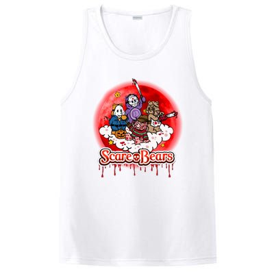 Scary Care Funny Halloween Scare Bears Horror Faces PosiCharge Competitor Tank