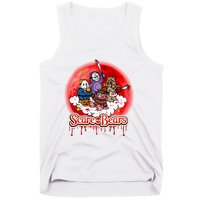 Scary Care Funny Halloween Scare Bears Horror Faces Tank Top