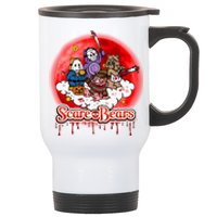 Scary Care Funny Halloween Scare Bears Horror Faces Stainless Steel Travel Mug