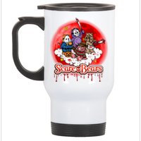 Scary Care Funny Halloween Scare Bears Horror Faces Stainless Steel Travel Mug