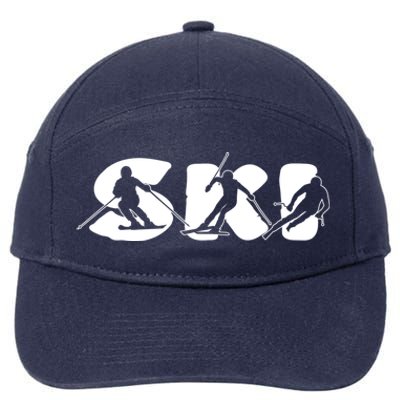 Skiing Clothing For Skiers And Ski Lovers Gift 7-Panel Snapback Hat