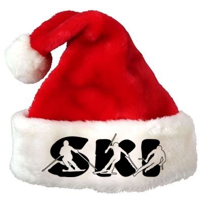 Skiing Clothing For Skiers And Ski Lovers Gift Premium Christmas Santa Hat