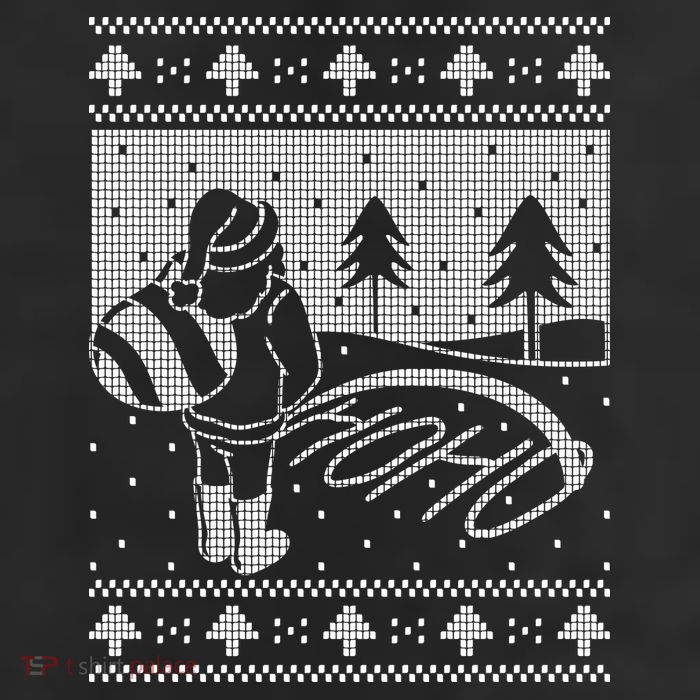 Santa Claus Funny Taking A Leak Ho Ho Ho Tree Snow Ugly Christmas Beanie