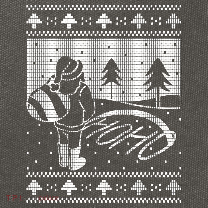 Santa Claus Funny Taking A Leak Ho Ho Ho Tree Snow Ugly Christmas Cotton Canvas Backpack