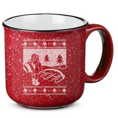 Santa Claus Funny Taking A Leak Ho Ho Ho Tree Snow Ugly Christmas 15oz Campfire Ceramic Mug