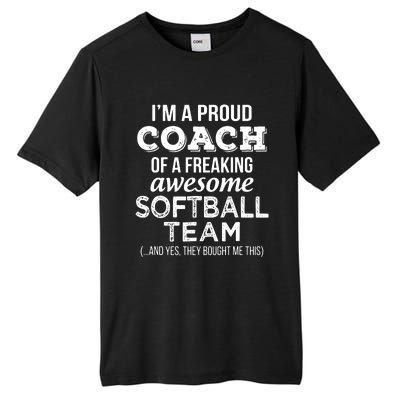 Softball Coach Funny Thank You Appreciation Gift Tall Fusion ChromaSoft Performance T-Shirt