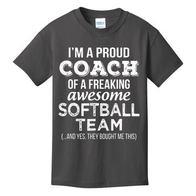 Softball Coach Funny Thank You Appreciation Gift Kids T-Shirt