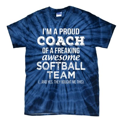 Softball Coach Funny Thank You Appreciation Gift Tie-Dye T-Shirt