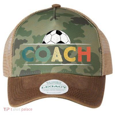 Soccer Coach Funny Retro Vintage Soccer Ball Coaching Legacy Tie Dye Trucker Hat