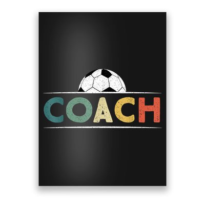 Soccer Coach Funny Retro Vintage Soccer Ball Coaching Poster
