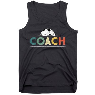 Soccer Coach Funny Retro Vintage Soccer Ball Coaching Tank Top