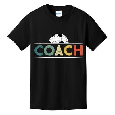 Soccer Coach Funny Retro Vintage Soccer Ball Coaching Kids T-Shirt