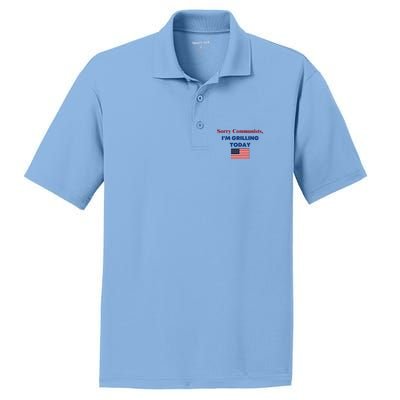 Sorry Communists Funny Grilling Day Design PosiCharge RacerMesh Polo