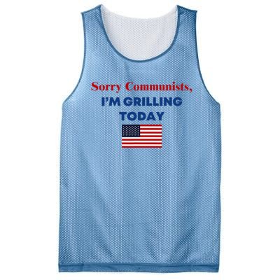 Sorry Communists Funny Grilling Day Design Mesh Reversible Basketball Jersey Tank