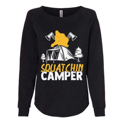 Squatchin Camper Funny Bigfoot Lover Halloween Camping Fan Womens California Wash Sweatshirt