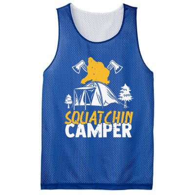 Squatchin Camper Funny Bigfoot Lover Halloween Camping Fan Mesh Reversible Basketball Jersey Tank