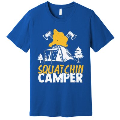 Squatchin Camper Funny Bigfoot Lover Halloween Camping Fan Premium T-Shirt