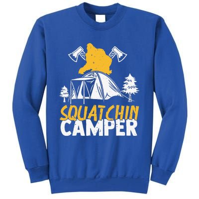 Squatchin Camper Funny Bigfoot Lover Halloween Camping Fan Tall Sweatshirt