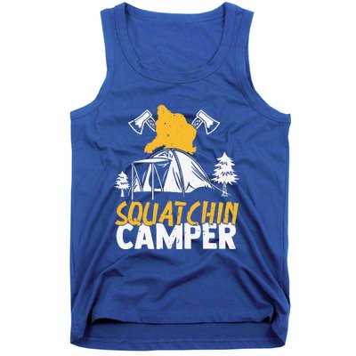 Squatchin Camper Funny Bigfoot Lover Halloween Camping Fan Tank Top