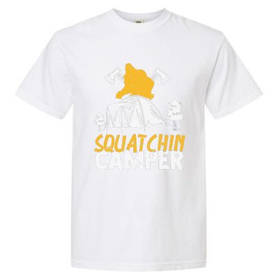 Squatchin Camper Funny Bigfoot Lover Halloween Camping Fan Garment-Dyed Heavyweight T-Shirt