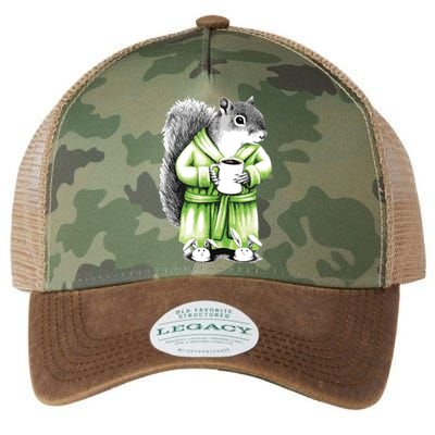 Squirrel Coffee Funny Coffee Drinking Squirrel Legacy Tie Dye Trucker Hat