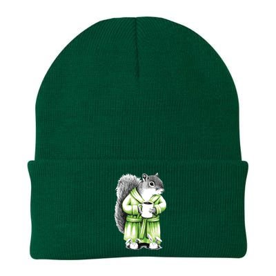 Squirrel Coffee Funny Coffee Drinking Squirrel Knit Cap Winter Beanie