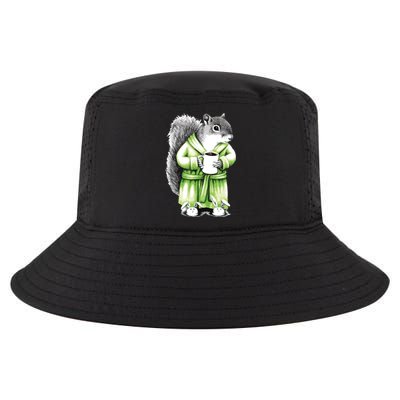 Squirrel Coffee Funny Coffee Drinking Squirrel Cool Comfort Performance Bucket Hat