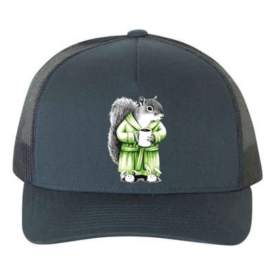 Squirrel Coffee Funny Coffee Drinking Squirrel Yupoong Adult 5-Panel Trucker Hat