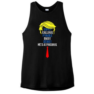 Super Callous Fragile Bigot Sexist HeS Atrocious Ladies PosiCharge Tri-Blend Wicking Tank