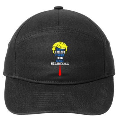 Super Callous Fragile Bigot Sexist HeS Atrocious 7-Panel Snapback Hat
