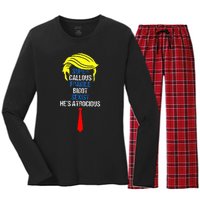 Super Callous Fragile Bigot Sexist HeS Atrocious Women's Long Sleeve Flannel Pajama Set 