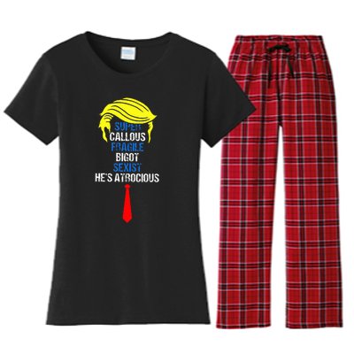 Super Callous Fragile Bigot Sexist HeS Atrocious Women's Flannel Pajama Set