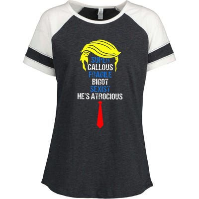 Super Callous Fragile Bigot Sexist HeS Atrocious Enza Ladies Jersey Colorblock Tee